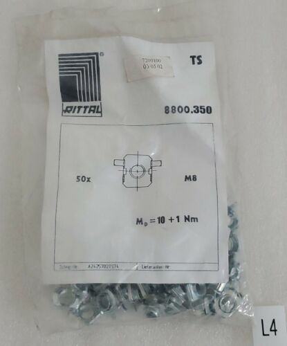 *NEW FACTORY SEALED* BAG OF 50 Rittal TS 8800.350 M8 Captive Nuts + Warranty! Main Image