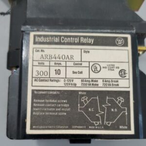 *NEW* Westinghouse ARB440AR Control Relay 300V 10 Amp 120V Coil + Warranty! - Image 9