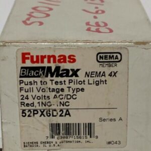 New SIEMENS 52PX6D2A Black Max push to test Pilot Light 24v (Lot Of 2) +Warranty - Image 3