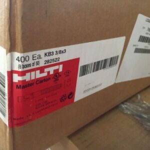 New Box Of 400 Hilti Anchor Bolt KB 3 3/8" x 3 282522 Long Thread ESR-1385 - Image 3