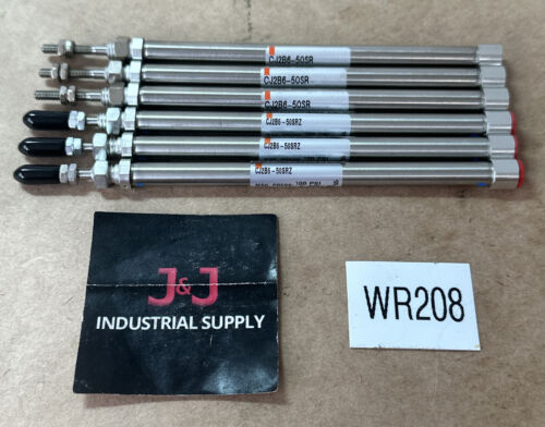 BRAND NEW- (3) SMC CJ2B6-50SRZ + (3) SMC CJ2B6-50SR Pneumatic Cylinders FASTSHIP Main Image