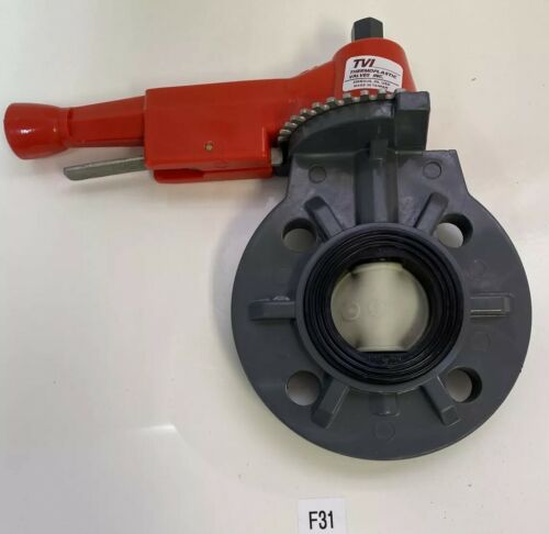 NEW Thermoplastic DN050-2” ANSI 2” PVC Butterfly Valve with Handle Fast Shipping Main Image