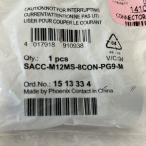 (5) Phoenix Contact SACC-M12MS-8CON-PG9-M 1513334 *New In Sealed Bags* - Image 2