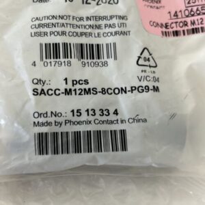 (5) Phoenix Contact SACC-M12MS-8CON-PG9-M 1513334 *New In Sealed Bags* - Image 3