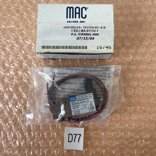 NEW IN BOX- MAC Valves 34B-AAA-GEMA-1KT 24VDC Directional Control Valve 120PSI Main Image