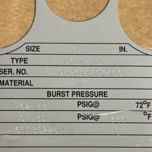 Fike 3in.61130225 Poly-SD Rupture Disc NIB Fast Shipping + Warranty - Image 2