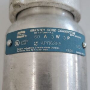 *NEW IN BOX* Crouse-Hinds APR6355 Arktite Cord Connector Body 60A 3P + Warranty! - Image 4