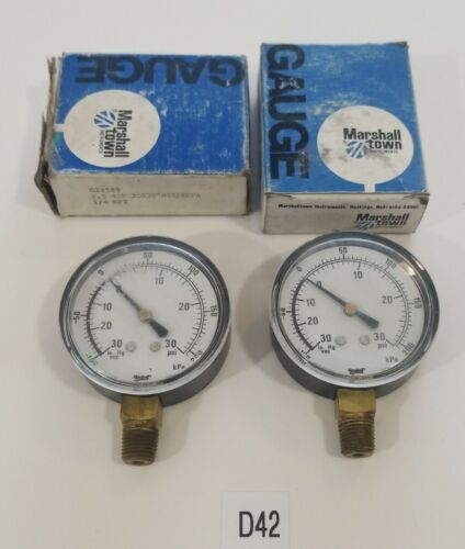 *NEW* LOT OF 2 Marshall Town Gauge G14549 2.5 45K 30x30 1/4" NPT + Warranty! Main Image