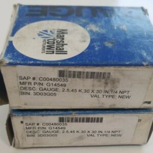 *NEW* LOT OF 2 Marshall Town Gauge G14549 2.5 45K 30x30 1/4" NPT + Warranty! - Image 5