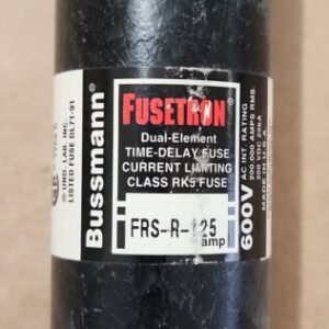 *NEW IN BOX* Bussmann Fusetron FRS-R-125 Class RK5 600V 125A Fuse + Warranty! - Image 3
