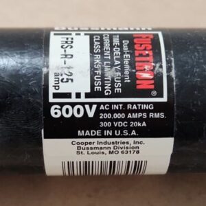 *NEW IN BOX* Bussmann Fusetron FRS-R-125 Class RK5 600V 125A Fuse + Warranty! - Image 4