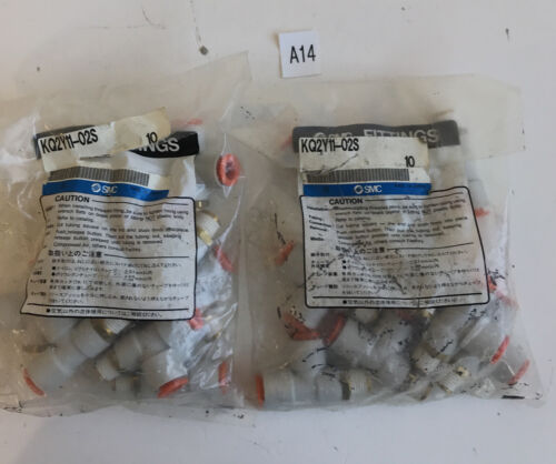 *NEW OPEN BOX* *LOT OF 20* SMC 3/8 Tube To 1/4 NPT KQ2Y11-02S Main Image