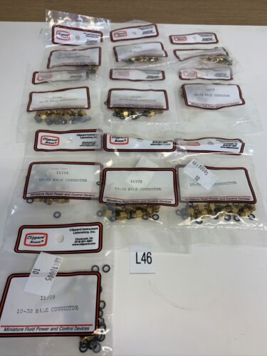 New Factory Packaging of 10 Clippard 11999 Male Connector 10-32 (Lot Of 10) Main Image
