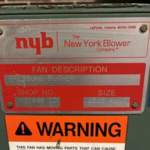 New York Blower 5HP Pressure Blower Size 1606 ALUM 230/460V - Image 7