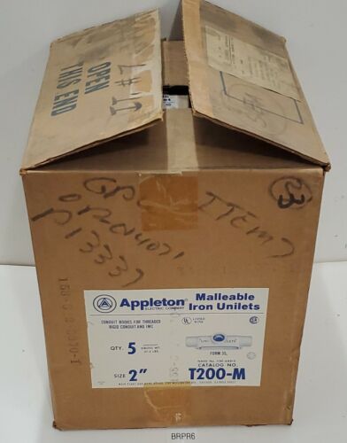 *NEW* 2” Form 35 Conduit Body Malleable Iron Appleton Unilet T-200M (LOT 5) Main Image