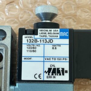 BRAND NEW IN BOX- MAC Valves 132B-113JD 110/120VAC 50/60Hz 6.8W VAC to 150PSI - Image 6