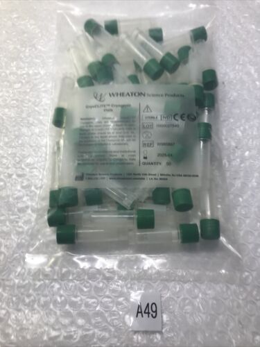 New 50 In Bag CryoELITE Cryogenic Storage Vials WHEATON Science Prod. W985867 Main Image