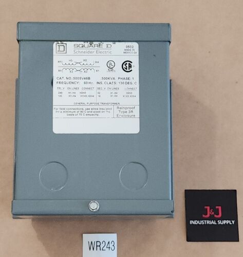 *NEW* Square D 500SV46B Transformer Pri 120/240V Sec 16/32VAC .500Kva + Warranty Main Image