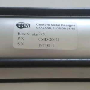 *NEW* Custom Metal Designs 2x8 Pnuematic Cylinder CMD-20071 + Warranty! - Image 2