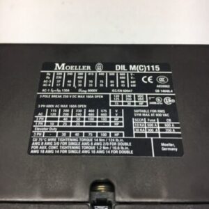 Moeller DIL M115 Contactor 160A Open 600V 3 Pole 190-240v coil Warranty! - Image 6