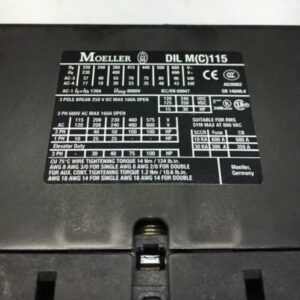Moeller DIL M115 Contactor 160A Open 600V 3 Pole 190-240v Warranty! - Image 7