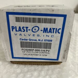 Plast-O-Matic FC025EP-000-1/4-PV 1/4”PVC Flow Control Valve/EPDM/1/4 GPM NIB - Image 6