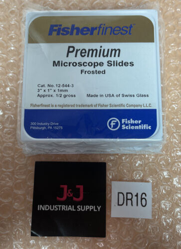 FACTORY SEALED- Fisher Finest Premium Frosted Microscope Slide 12-544-3 FASTSHIP Main Image