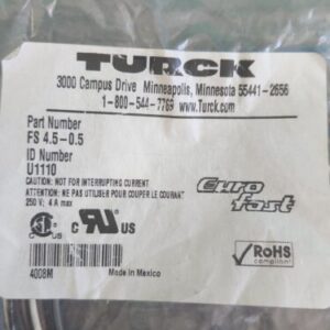 *NEW LOT OF 2*TURCK FS 4.5-0.5 U1110 CORDSET *WARRANTY+FAST 🇺🇸 SHIP!* - Image 2
