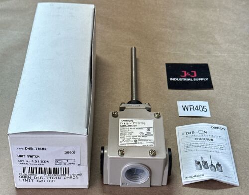 BRAND NEW- Omron Corp D4B-7181N Limit Switch AC-15 2A/400V VDE0660 Part200 IP67 Main Image