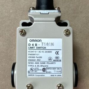 BRAND NEW- Omron Corp D4B-7181N Limit Switch AC-15 2A/400V VDE0660 Part200 IP67 - Image 3