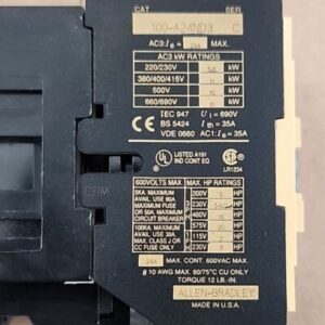 *NEW* Allen-Bradley 100-A24ND3 /C AC Contactor 110V/50Hz 120V/60Hz + Warranty! - Image 8