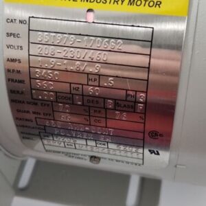*NEW* Baldor 35T979-1706G2 Motor .5HP 230/460V 1.9A 3450rpm 56C 3PH + Warranty! - Image 4