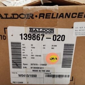 *NEW* Baldor 35T979-1706G2 Motor .5HP 230/460V 1.9A 3450rpm 56C 3PH + Warranty! - Image 14
