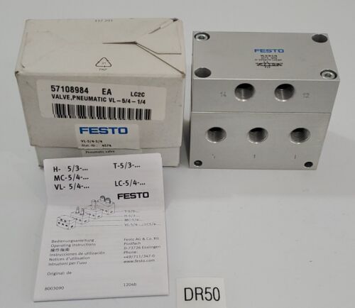 *NEW IN BOX* Festo VL-5/4-1/4 Double Pilot Valve 145Psi 4574 J602 + Warranty! Main Image