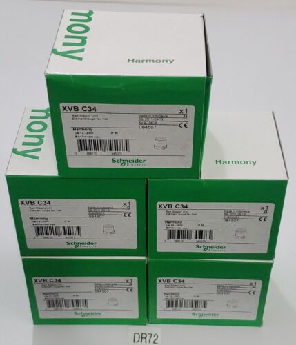 *NEW* LOT OF 5 Schneider Electric XVB C34 Red Steady Unit Lights + Warranty! Main Image