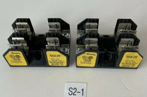 *NEW* Lot Of 2 Bussman R25030-2PR Fuse Holder - 250V - 30A, 2 Pole + Warranty! Main Image