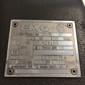 Mondel Motor Eldro Type: Ed 23/5 C (Part # 07/421194) 230/460V 0.88/0.44A - Image 3