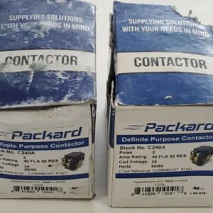 *NEW* LOT OF 2 Packard PACKARD C240A Contactors 2 Pole 40 Amps 24 Coil Voltage - Image 9