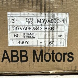 FACTORY NEW - ABB Motors M3VA80C-4 1HP 480V 3~ 3GVA082343-BSB || WARRANTY 🇺🇸 - Image 2