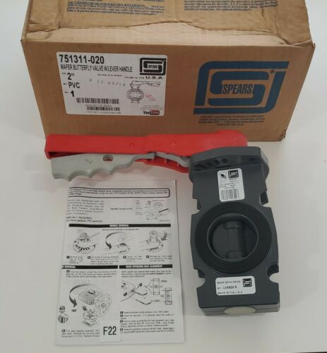 *NEW IN BOX* Spears 751311-020 Wafer Butterfly Valve w/ Lever Handle + Warranty! Main Image