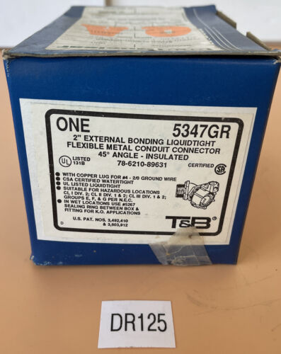 NEW IN BOX- Thomas & Betts 5347GR Elbow 45 Degree Liquidtight Grounding 2β πΊπΈ Main Image