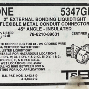 NEW IN BOX- Thomas & Betts 5347GR Elbow 45 Degree Liquidtight Grounding 2β πΊπΈ - Image 2