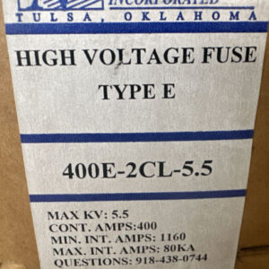 NORBERG 400E-2CL-5.5 High Volt Fuse Type E 5.5KV Cont. 400A 1160A-80KA Interrupt - Image 2