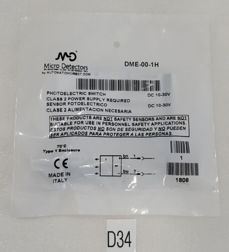 *NEW SEALED* AutomationDirect DME-00-1H Photoelectric Sensor 10-30V + Warranty! Main Image