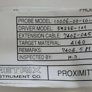 *NEW* Metrix 5488E-101 Non Contact Position Transmitter 5 Meter System +Warranty - Image 9