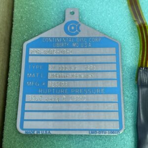 NEW- Continental Rupture Disc 325173 2” CDCV-G (SF) 39.8PSIG@266°F || FAST SHIP - Image 4