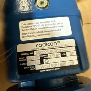 New Lafert 1.5KW Motor With Radicon Gear Reducer M0226.3KGCD1 6.299:1 Warranty - Image 4