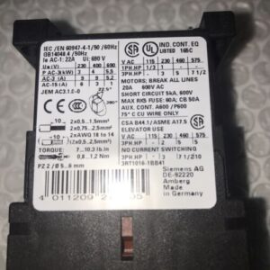 * NEW OPEN BOX SIEMENS 3RT1016-1BB41, SCHUTZ /CONTACTOR 24V - Image 4
