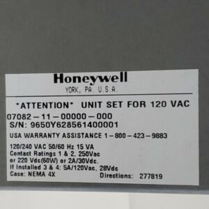 *PREOWNED* Honeywell 07082-11-00000-000 pH Analyzer Control 120Vac + Warranty! - Image 7