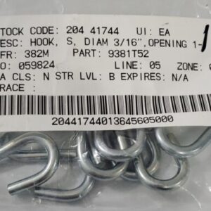 *HUGE SALE* LOT OF 370 Steel S-Chain Hook 3/16" Dia 1/2" Opening 1.5" Opening - Image 4